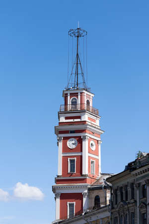 Tower of City Council building on Nevsky Prospect in St.Petersburg, Russiaの写真素材