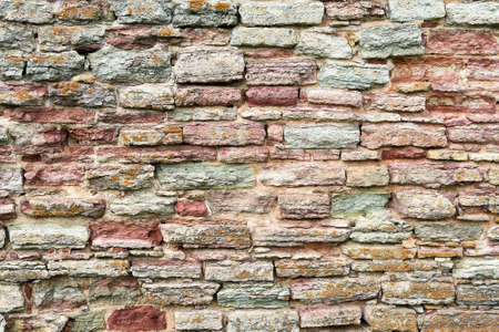 Background from destroyed brick wallの写真素材