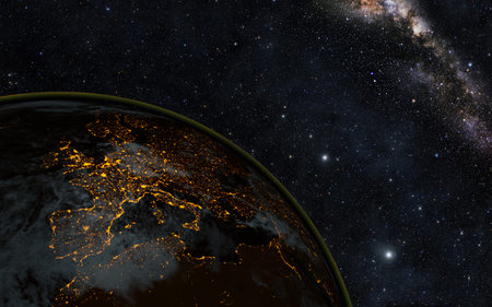 planet earth at night