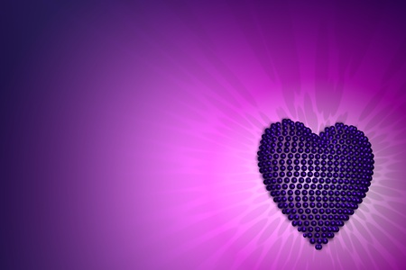 Brillant lover heart made with blue pearlsの写真素材