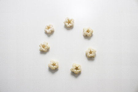 organic and healthy baby snacks in star shapeの写真素材