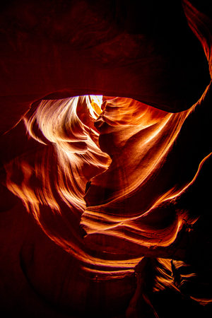 Antelope Canyon, Page, Arizona, USA. Yellow. Top light. Incredible beauty.