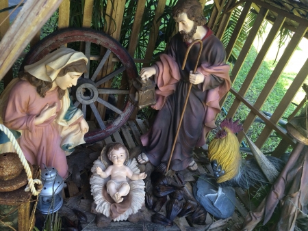 A diorama of the birth of christ. の素材
