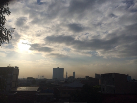 manila skyline in the morningの素材
