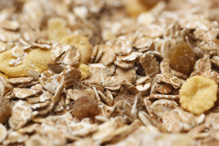 Muesli closeup horisontal background