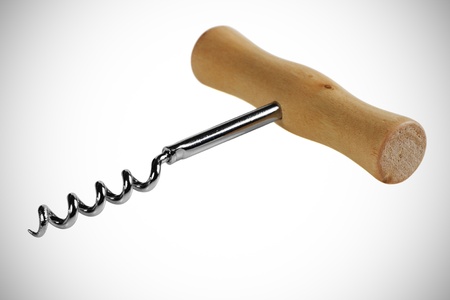 Corkscrew isolated on white backgroundの写真素材