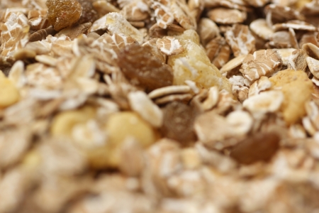 Muesli closeup horisontal backgroundの写真素材