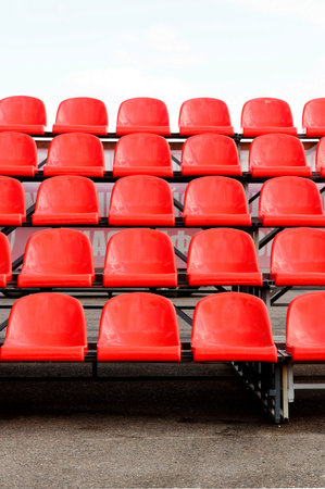 regular red seats in a stadium