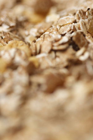 Muesli closup vertical backgroundの写真素材