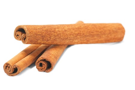 Cinnamon sticks. isolated on white backgroundの写真素材