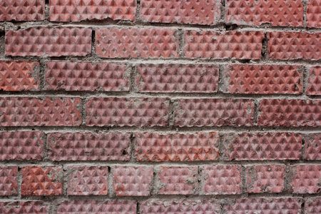 Old red brick wall texture background
