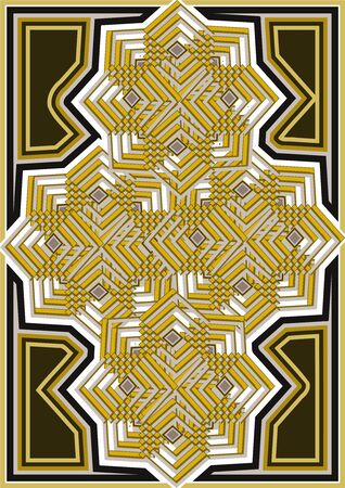 Picture of an abstract golden stars vector graphic design in triangle pattern.のイラスト素材