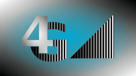 4g network computer graphics. Isolated 4g icon on blue shaded background.