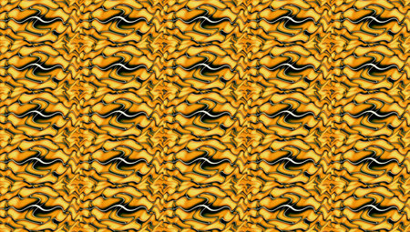 An Illustration of a Orange color gradient Curved Shape GLOSSY ABSTRACT Texture in Sequence.