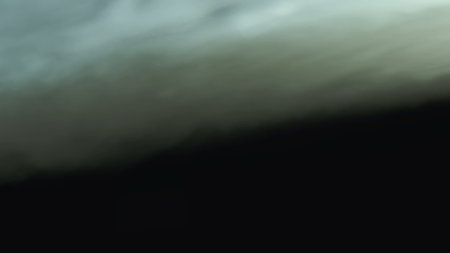 Photo of Realistic Clouds, Smoke, Dry Ice Smoke Texture on black dark Background. For website background, print wallpapers, office or design element, posters and more.の写真素材