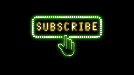 Text sign bulbs LED pixels, light flashing, blinking lights advertising banner. Light Text Logo. Digital Displayの写真素材