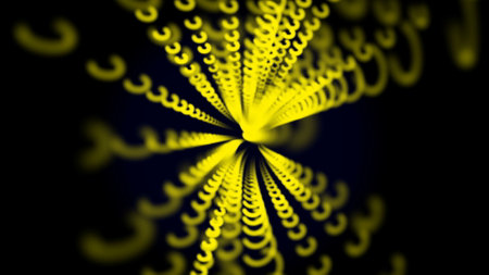 Abstract Hi Tech geometric futuristic modern tunnel background motion graphic for different projects.の写真素材