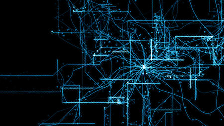 Network Communication Hi-Tech Internet connection tecnology data grid digital background for...