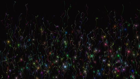Soft Bokeh wedding particles in colorful soft backdrop background design for different projects.の写真素材
