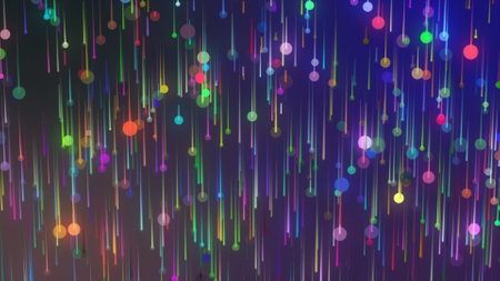 Soft Bokeh wedding particles in colorful soft backdrop background design for different projects.の写真素材