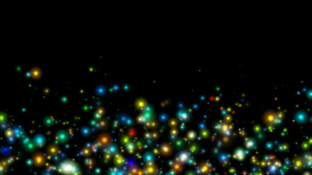 Glittering Particles colorful light blaze. Give your projects a more beautiful, glamorous and luxurious look.の写真素材