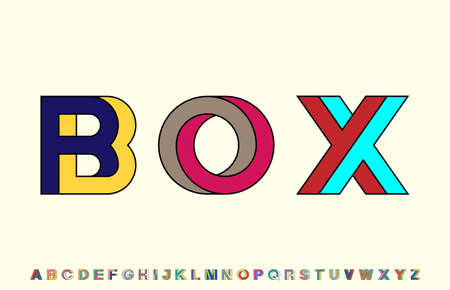 3d typography alphabet letter logo designのイラスト素材