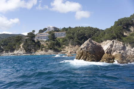 Spain, Costa Brava  Hotel on the rock の写真素材