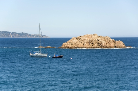 Spain  The island at the coast Tossa de Marの写真素材