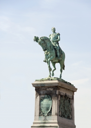 Luxembourg   Monument to king Guillaume the second from grateful Luxembourg のeditorial素材