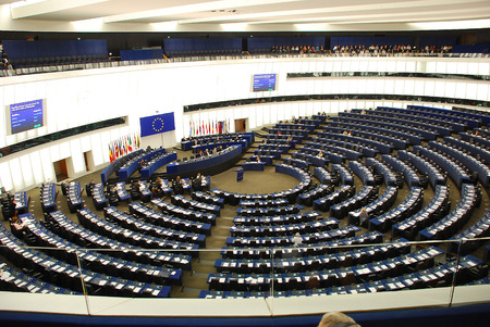 Europa, France, session in an EuroParliament building in Strasbourgのeditorial素材