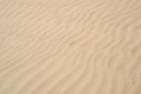 Texture of sand in a wave mode on the coast of the seaの写真素材