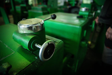 Industrial Equipment featuring a Green Finish showcased in an Engaging Workshop Setting