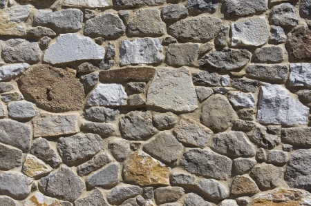 Pattern of old stone wall background の写真素材