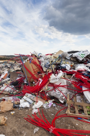 ALEXANDROUPOLIS, GREECE - SEPTEMBER 11  Rubbish dump on a location outside the city  homateri , on September 11, 2011, Alexandroupolis, Greece のeditorial素材