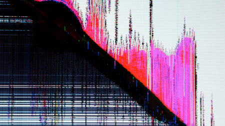 tv screen with static noise. bad signal reception