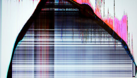 tv screen with static noise. bad signal reception