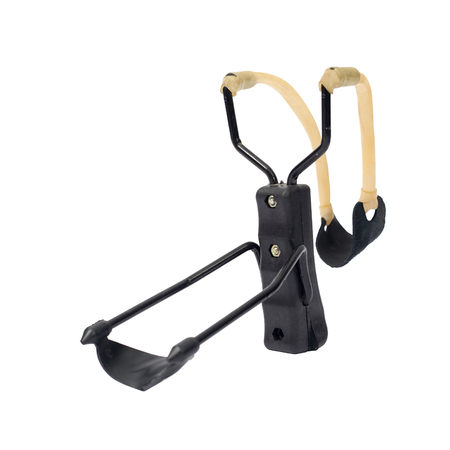 plastic slingshot isolated on a white backgroundの写真素材