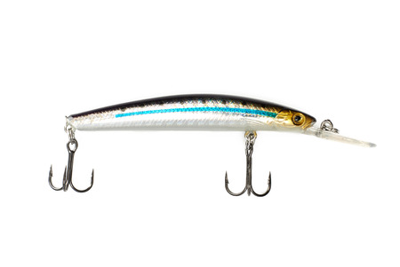 Fishing lure isolated on a white background.の写真素材