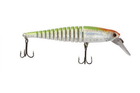 Fishing lure isolated on a white background.の写真素材
