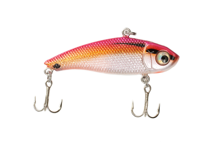 Fishing lure isolated on a white background.の写真素材