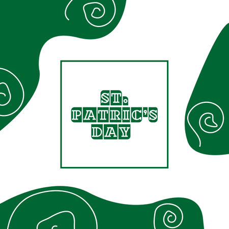 Saint Patricks Day on a green background. Lettering Saint Patricks Dayのイラスト素材
