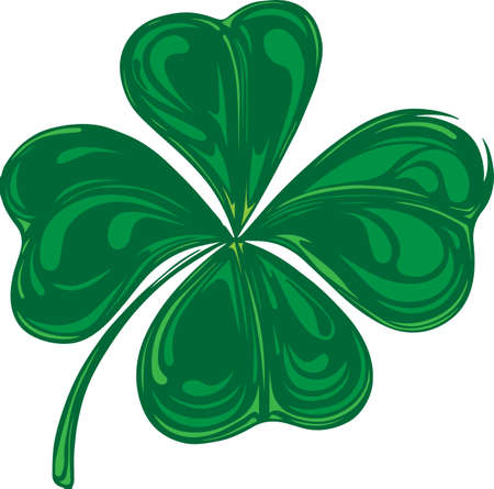 Vector illustration of St. Patricks day green lucky clover leafのイラスト素材