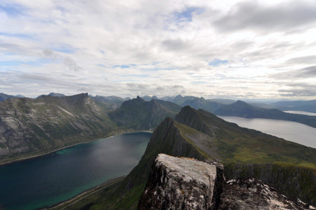 Norwegian nature There are mountains plunging into the sea from hundreds of metres, fjords, tall...