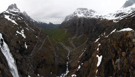 Trollstigen Trollstigen is a serpentine mountain road in Rauma Municipality, Mre og Romsdal county, Norway.の写真素材