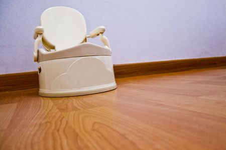Childrens' potty from ground level - far.の写真素材