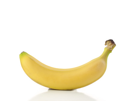 Banana over white background, for nutrition, diet, healthy eating themesの写真素材