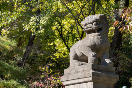 Yasukuni Shrine is a Shinto shrine located in Chiyoda, Tokyo. It was founded by Emperor Meiji in June 1869.の写真素材