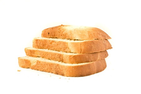 bred isolated over whiteの写真素材