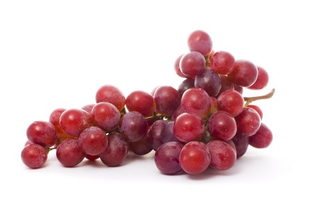 a bunch of juicy grape isolated over whiteの写真素材