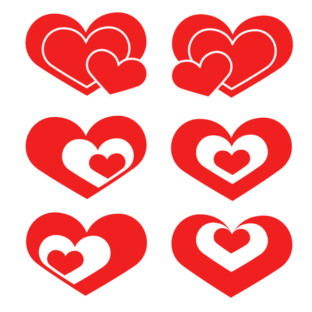 hearts set for design. hearts set for the holiday. heartのイラスト素材